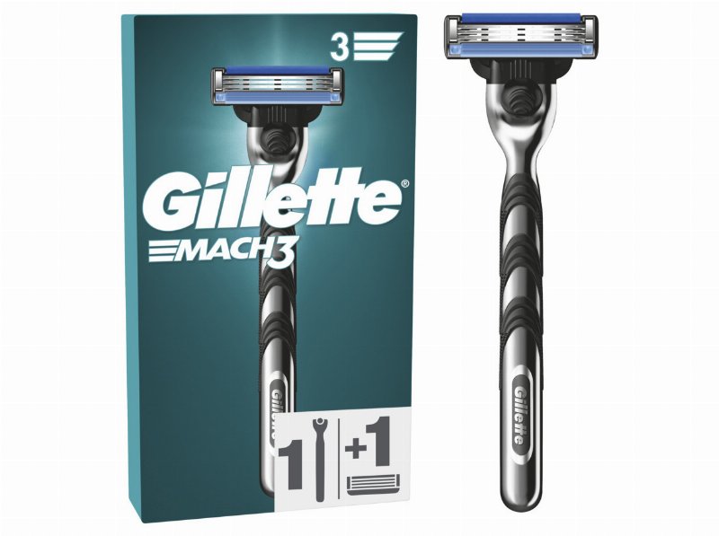 Máquina De Barbear Gillette Mach3 Cabo+1 Recarga