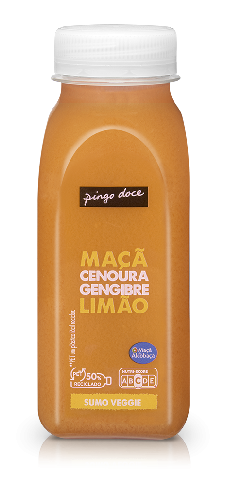 Sumo De Frutas E Vegetais Com Maçã, Cenoura, Gengibre E Limão Pingo Doce 0.25L