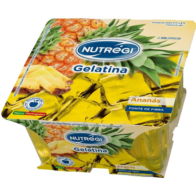 Gelatina De Ananás Pack 4 Unidades 100 g