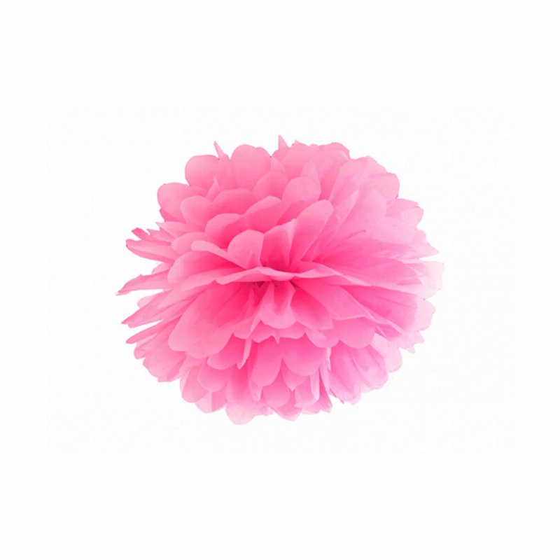 Pompom Papel Rosa 25 Cm