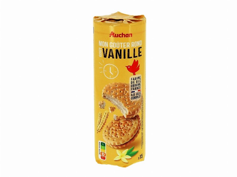 Bolacha Auchan Recheada De Baunilha 300 g