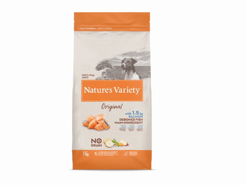 Ração Para Cão Mini Nature's Variety Sem Cereais Salmão 7 kg