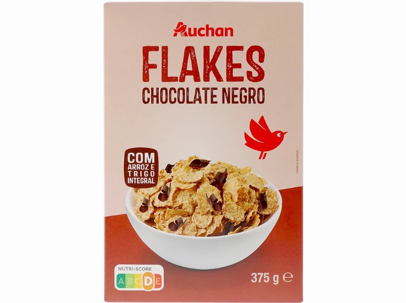 Cereais Flakes Auchan Com Chocolate Negro 375 g
