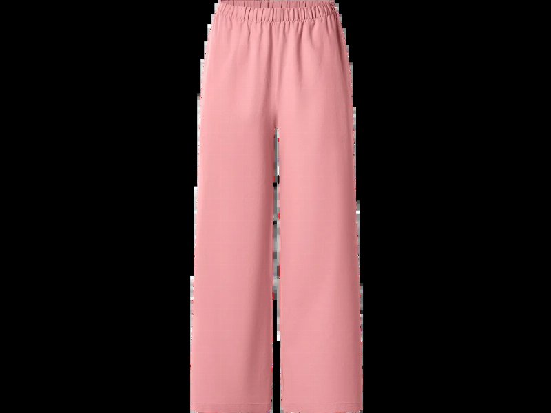 Calças Wide Leg Com Linho