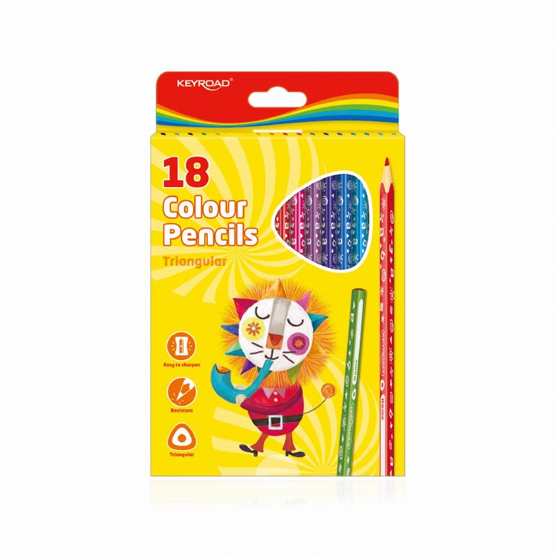 Keyroad Caixa 18 Lápis De Cor 17 Cm 3,0 Mm