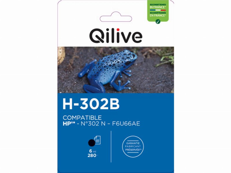 Tinteiro Qilive Compatível Hp 302 Preto