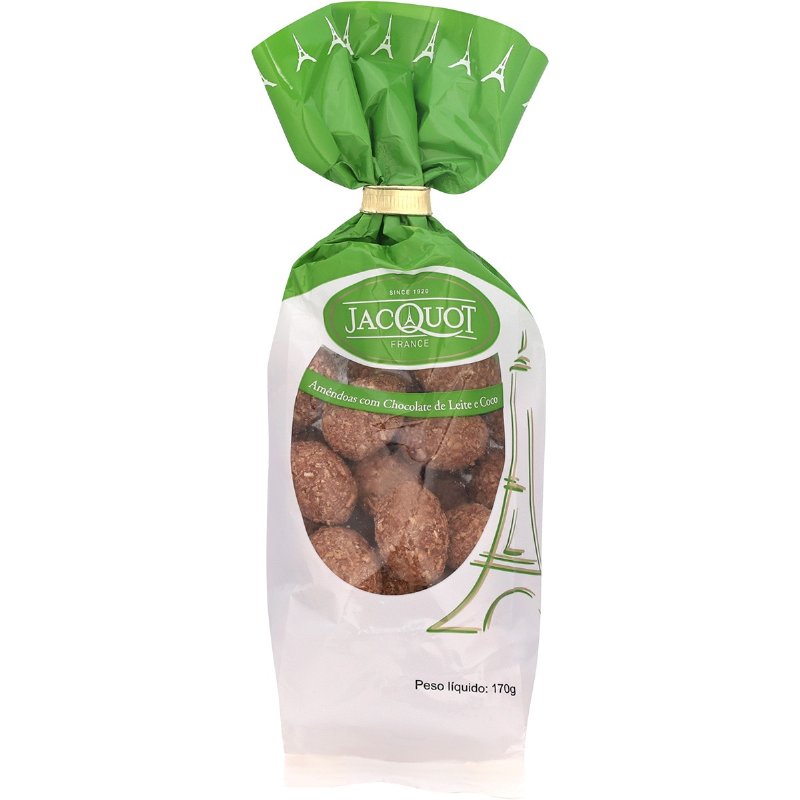 Amêndoas Cobertas De Chocolate De Leite E Coco 170 g