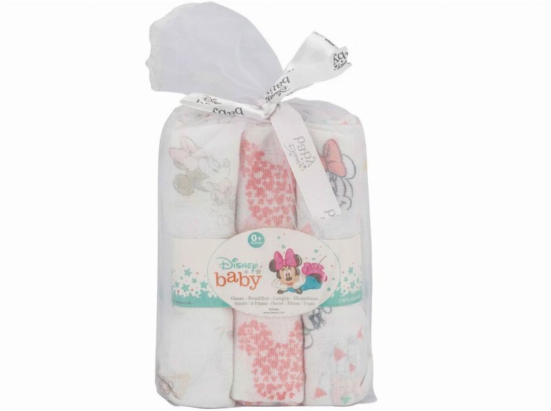 Conjunto De 3 Fraldas De Pano Minnie 80X80Cm