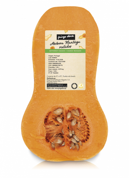 Abóbora Manteiga Metades Nossa Fruta E Legumes 0.8Kg