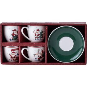 Conjunto 4 Chávenas 80 ml Desenhos Natal Kasa