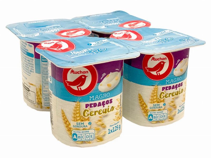 Iogurte Auchan Magro Pedaços Cereais 4X125 g