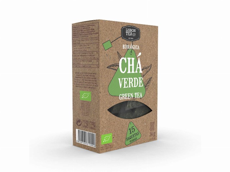 Chá Lisbon Tea Co. Verde Bio 15 Saquetas