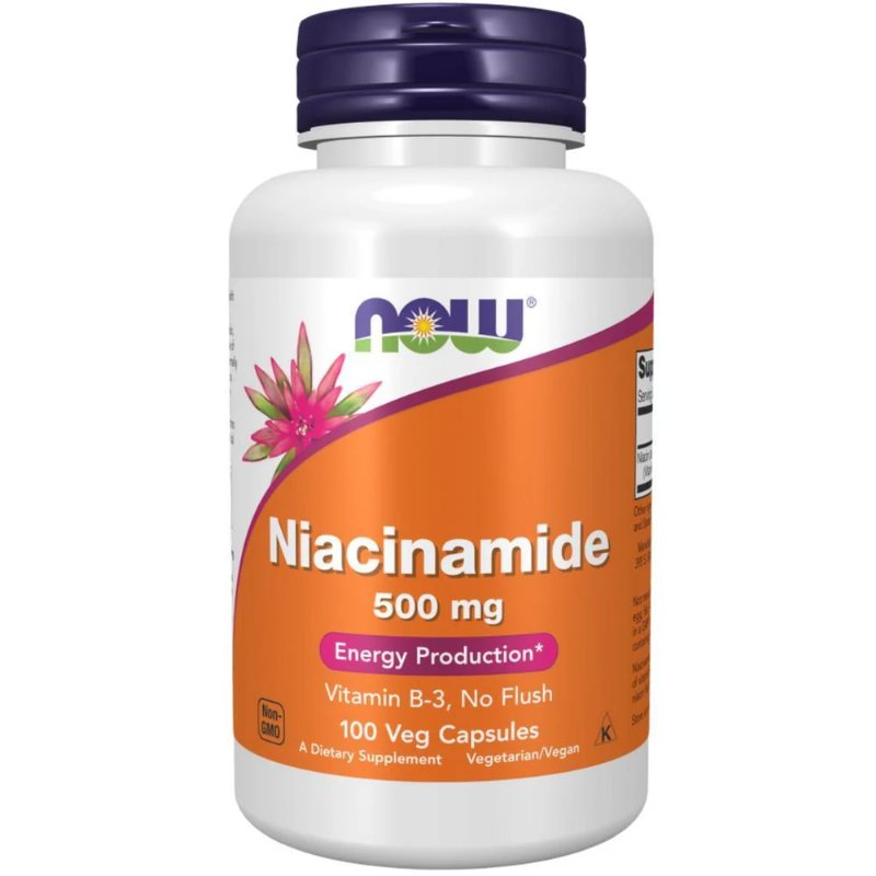 Niacinamide 500 Mg ( Vitamina B3 ) Now Foods 100 Cápsulas
