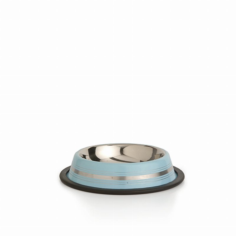 Beeztees Comedouro Para Gato Inox Riscas Azul
