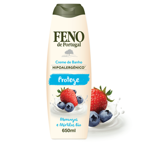 Creme De Banho Hipoalergénico Protege Morangos E Mirtilos Feno 650 ml