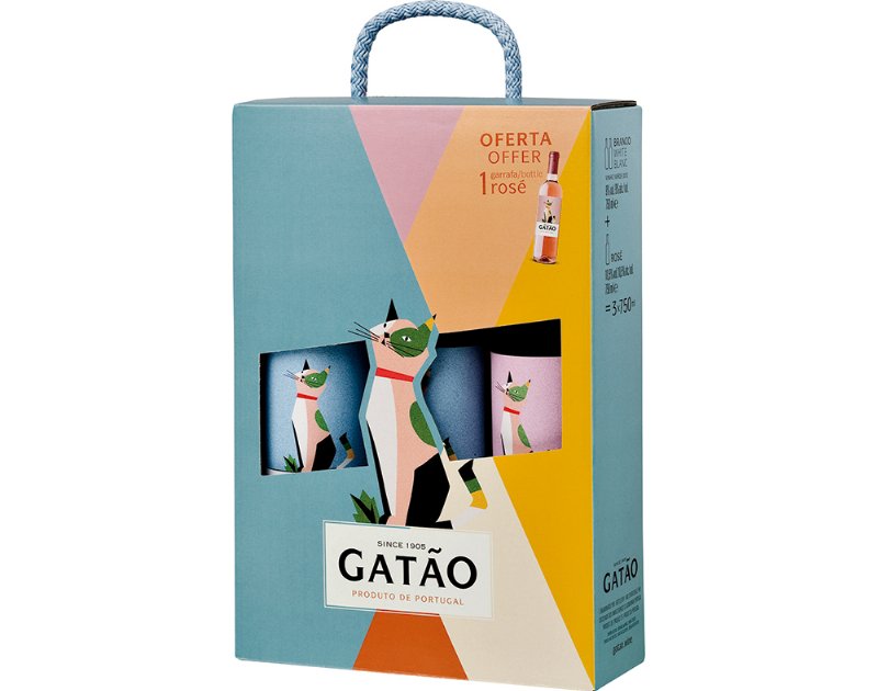 Conjunto Vinho Branco Gatão 2X0.75 l C/ Oferta Rosé