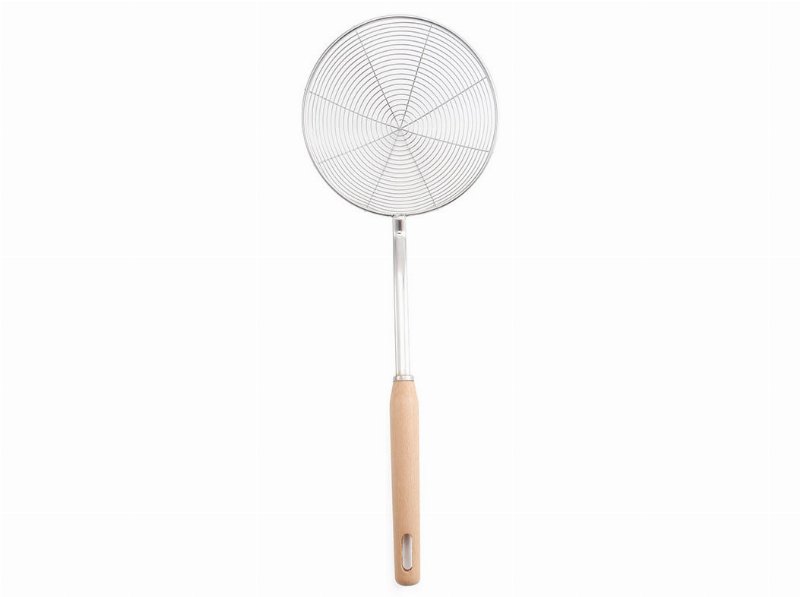 Escumadeira Inox Actuel Cabo Madeira 40Cm
