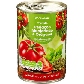 Tomate Em Pedaços Com Manjericão E Oregãos Continente 390 gr