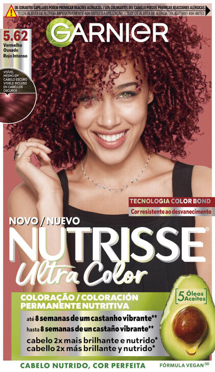 Coloração Nutrisse Vermelho Ousado 5.62 Nutrisse Garnier 1Un