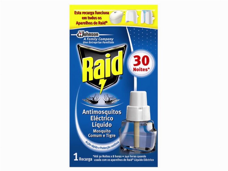 Insecticida Raid Líquido Eléctrico Recarga 30 Noites