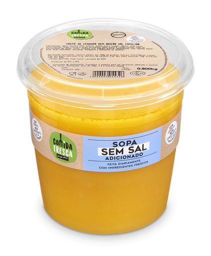 Creme De Cenoura Sem Sal Comida Fresca 0.9Kg