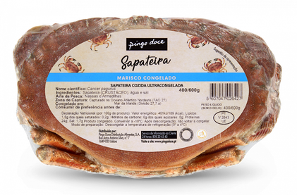 Sapateira Cozida Ultracongelada 400/600 g Pingo Doce 0.4Kg