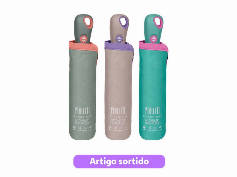 Guarda-Chuva Senhora Curto Perletti Automático Cores Sortidas