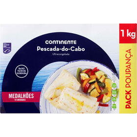 Medalhões De Pescada Do Cabo Msc Ultracongelada Pack Poupança Continente 1 kg
