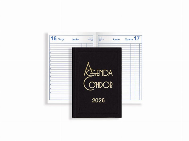 Agenda Diária Condor Escritório Firmo Preto A5