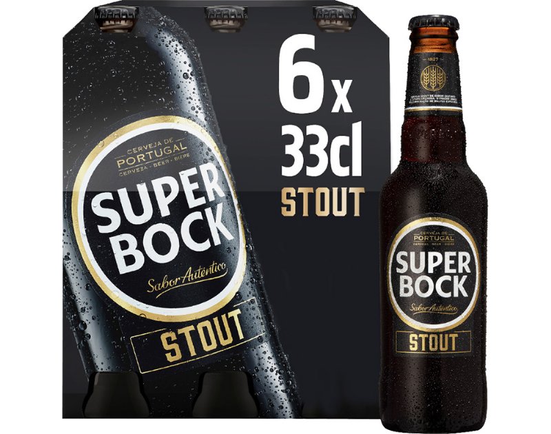 Cerveja Super Bock Stout Com Álcool Tara Perdida 6X0.33 l