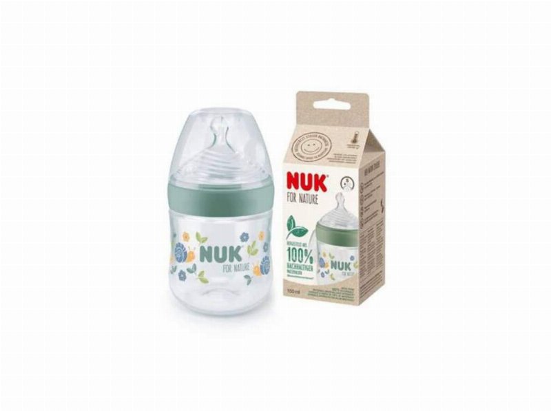 Biberão Nuk For Nature Sil. Verde 150 ml S