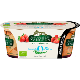 Iogurte Bifidus Magro Cremoso Morango Casa Grande De Xanceda 250 gr (2 Un)