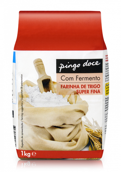 Farinha De Trigo Super Fina Com Fermento Pingo Doce 1Kg