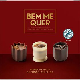 Bombons Finos De Chocolate Belga Sortido Bem Me Quer 115 gr