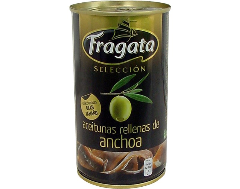 Azeitona Verde Fragata Recheadas C/Anchova 350(150)G
