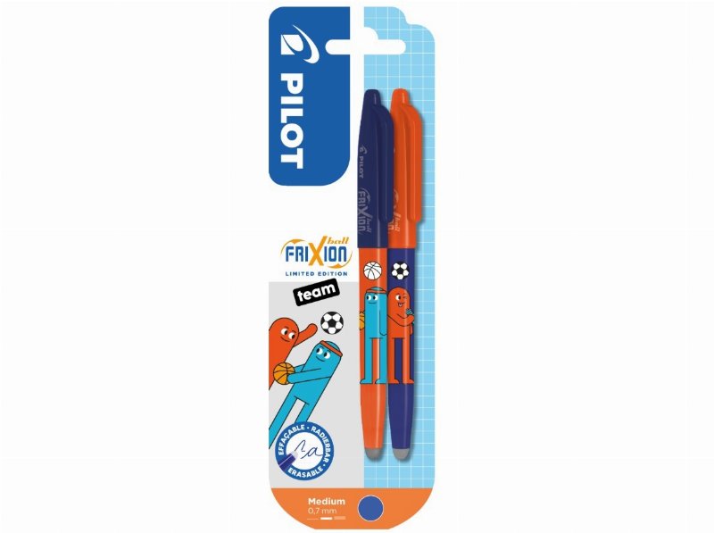 Caneta Apagável Pilot Frixion Ball Team Sports Friends 0.7Mm Azul 2 Unidades