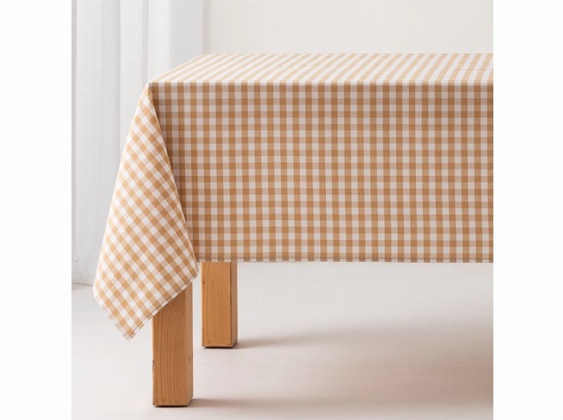 Toalha Mesa Fiesta Bege 150X150 Cm