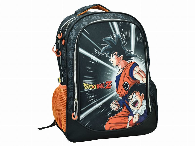 Mochila Grande Dragon Ball 3 Fechos 35X44X18Cm