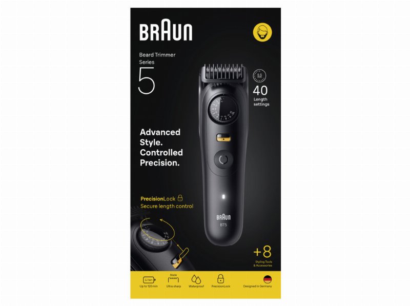 Aparador De Barba Braun Bt5560 Série 5 120 Min Wet & Dry