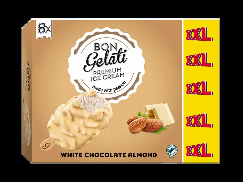 Gelado De Chocolate Branco E Amêndoa