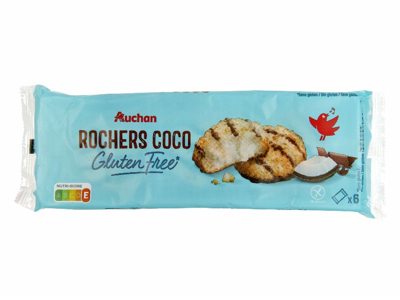 Bolos De Côco Auchan Sem Gluten Com Chocolate 6 Saquetas 240 g