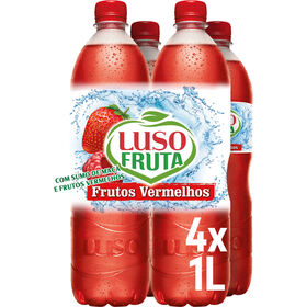 Água Sem Gás Frutos Vermelhos Luso Fruta 4 X 1 Lt