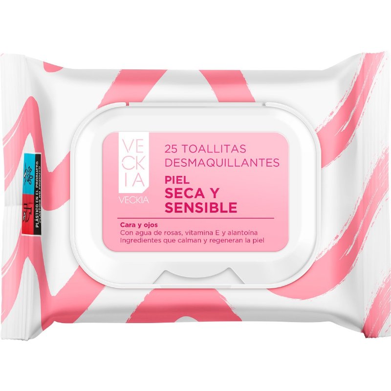 Toalhitas Desmaquilhantes Rosto E Olhos Para Pele Seca E Sensivel 25 unidades