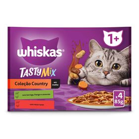 Comida Húmida Para Gato Adulto  Tasty Country Whiskas 4 X 85 g