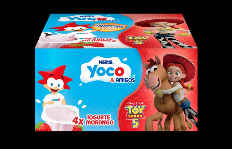 Iogurte Queijinho De Morango Pack 4 Yoco Suissinho 0.4Kg