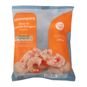 Miolo De Camarão Selvagem 10/30 Congelado Continente 250 gr
