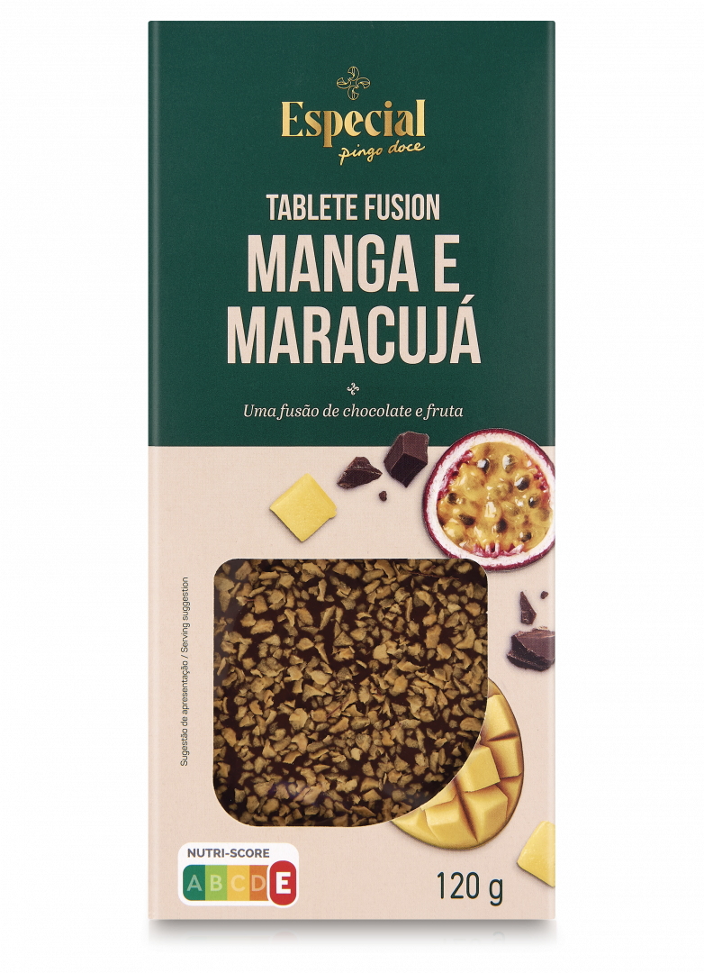 Tablete De Chocolate Negro Com Manga E Maracujá Especial Pingo Doce 0.12Kg