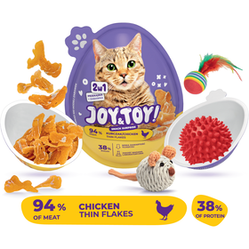 Snack Ovo Surpresa Para Gato Frango Joy&Toy 20 g