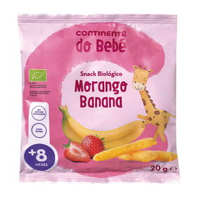 Snack Para Bebé Morango E Banana +8M Continente Do Bebé 20 gr