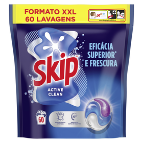 Detergente Máquina Roupa Cápsulas Ultimate Active Clean Skip